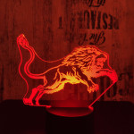 Ugró oroszlán 7 színű 3D led lámpa