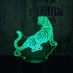 Tigris  7 színű 3D led lámpa