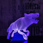 Vérfarkas 7 színű 3D led lámpa