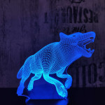 Vérfarkas 7 színű 3D led lámpa