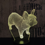 Francia bulldog 3D led lámpa