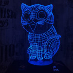 Nevető cica 7 színű 3D led lámpa
