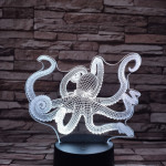 Polip 7 színű 3D led lámpa