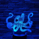 Polip 7 színű 3D led lámpa