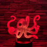 Polip 7 színű 3D led lámpa