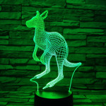 Kenguru 7 színű 3D led lámpa