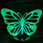 Pillangó repül 7 színű 3D led lámpa
