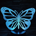Pillangó repül 7 színű 3D led lámpa