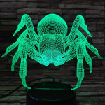 Pók a rém  7 színű  3D led lámpa