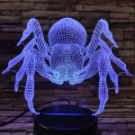 Pók a rém  7 színű  3D led lámpa
