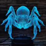 Pók a rém  7 színű  3D led lámpa