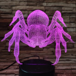 Pók a rém  7 színű  3D led lámpa