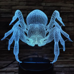 Pók a rém  7 színű  3D led lámpa