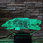 Krokodil 7 színű 3D  led lámpa