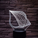 Csigaház 7 színű 3D led lámpa