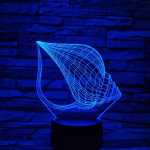 Csigaház 7 színű 3D led lámpa