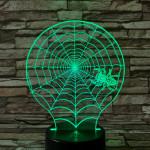 Pók a hálóban  7 színű  3D led lámpa