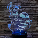 Nyuszi Tojás  7 színű 3D led lámpa