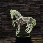 Ló csikó 7 színű 3D led lámpa