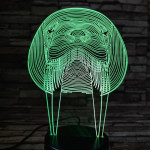 Rozmár 7 színű 3D led lámpa