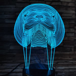 Rozmár 7 színű 3D led lámpa