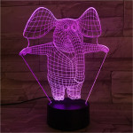 Bébi Elefánt 7 színű 3D led lámpa