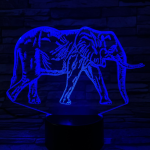 Sétáló elefánt 3D led lámpa