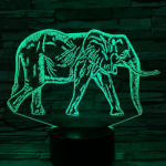 Sétáló elefánt 3D led lámpa