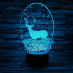 Szarvas 7 színű 3D led lámpa
