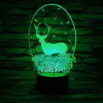 Szarvas 7 színű 3D led lámpa