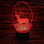 Szarvas 7 színű 3D led lámpa