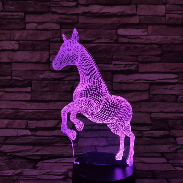 Ágaskodó Ló 3D led lámpa