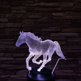 Futó Ló 7 színű 3D led lámpa