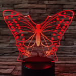 Pillangó pihen  7 színű 3D led lámpa