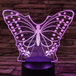 Pillangó pihen  7 színű 3D led lámpa