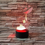Róka mosoly 7 színű 3D led lámpa