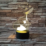Róka mosoly 7 színű 3D led lámpa