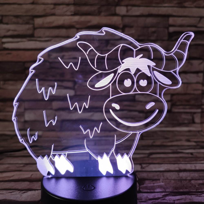 Kos 7 színű 3D led lámpa