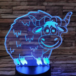 Kos 7 színű 3D led lámpa