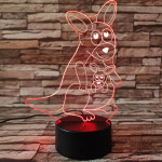 Kenguru mama kölykével 7 színű 3D led lámpa