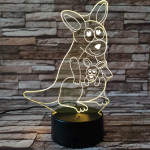 Kenguru mama kölykével 7 színű 3D led lámpa