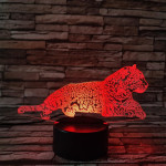 Leopárd 2 7 színű 3D led lámpa