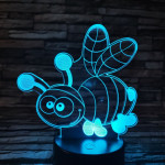Méhecske 7 színű 3D led lámpa