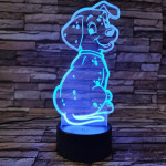 Dalmata kölyök 7színű 3D led lámpa