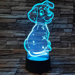 Dalmata kölyök 7színű 3D led lámpa