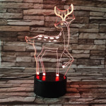 Őz  7 színű 3D led lámpa