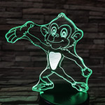 Majom táncol 7 színű 3D led lámpa