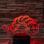 Kukac 7 színű 3D led lámpa