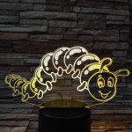 Kukac 7 színű 3D led lámpa