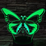 Festői pillangó  7 színű 3D led lámpa